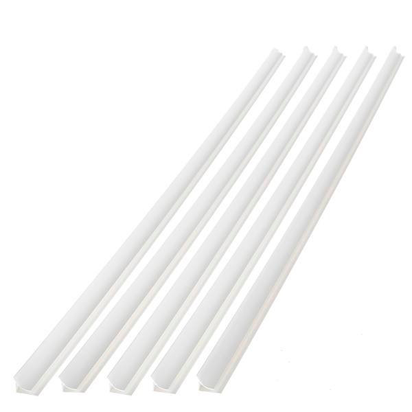 Fasade 47" Vinyl Large Profile Inside Corner Trim, Gloss White, Package Of 5