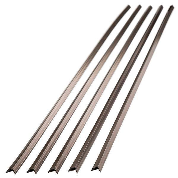 Fasade 47" Vinyl Outside Corner Trim, Brushed Nickel, Package Of 5