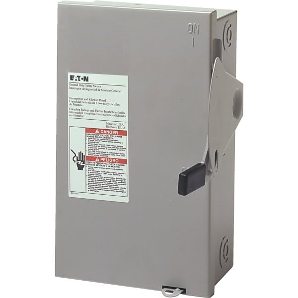 Eaton 30 Amp, 3 Pole General Duty Non-Fusible Outdoor Safety Switch