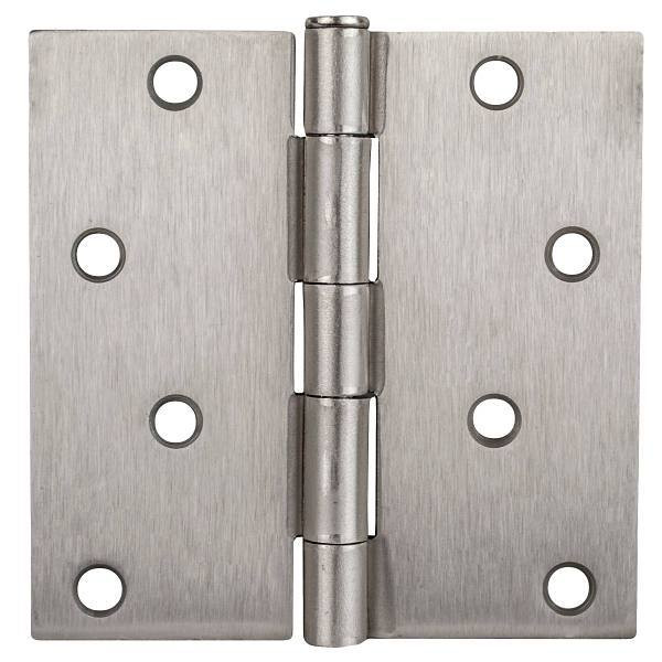 Global Door Controls 4 In. X 4 In. Residential Hinge Satin Nickel (2-Pack)