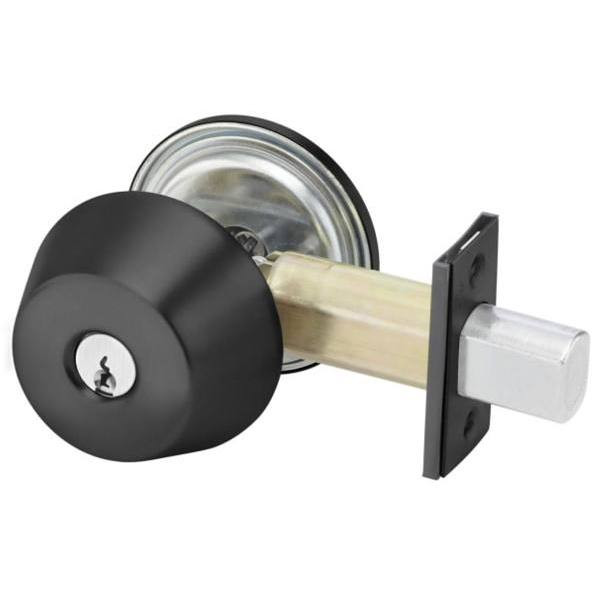 Yale D212 Bsp Deadlock Black Suede Powder Coat