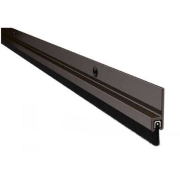 Pemko Door Bottom Brush Weatherstrip 1in Brush Cov Dark Bronze Al 84in.