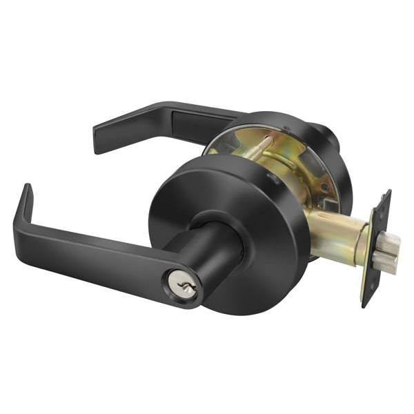 Yale 4605ln Au Storeroom Lever Lockset Black Suede Powder Grade 2