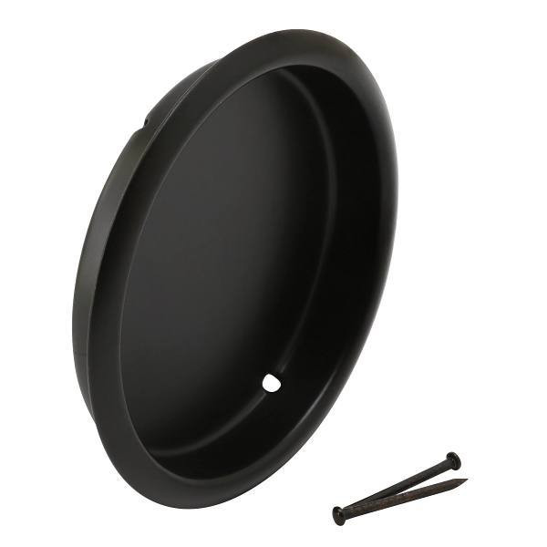 Prime-Line Closet Door Finger Pull, 2-1/8", Matte Black Finish, 5 Pack