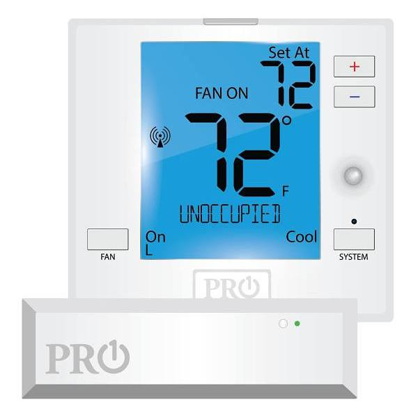 Pro1 Digital Wireless PTAC Thermostat, Non-Programmable, Heat Pump/Conventional