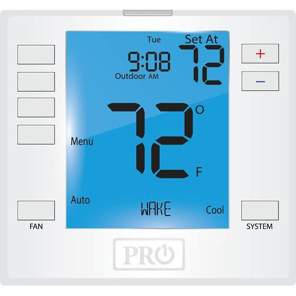 Pro1 Digital Universal Thermostat, Programmable, Heat Pump / Conventional