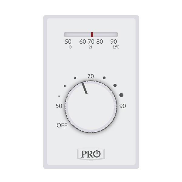 Pro1 Line Voltage Thermostat, Non-Programmable, 4 Wire