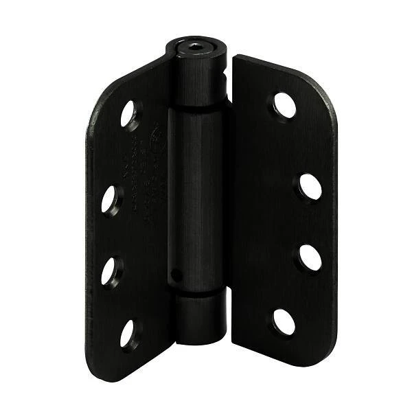 Prime-Line 4" Spring Door Hinge, Commercial Matte Black, Package Of 3