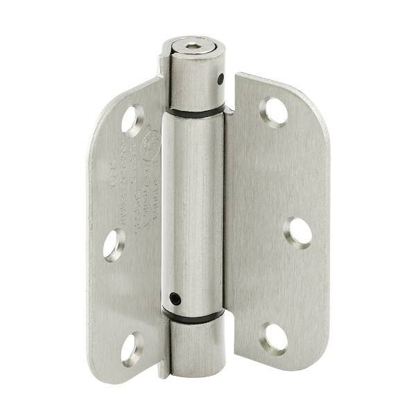 Prime-Line 3-1/2" Spring Door Hinge, Commercial, Satin Nickel, Package Of 3