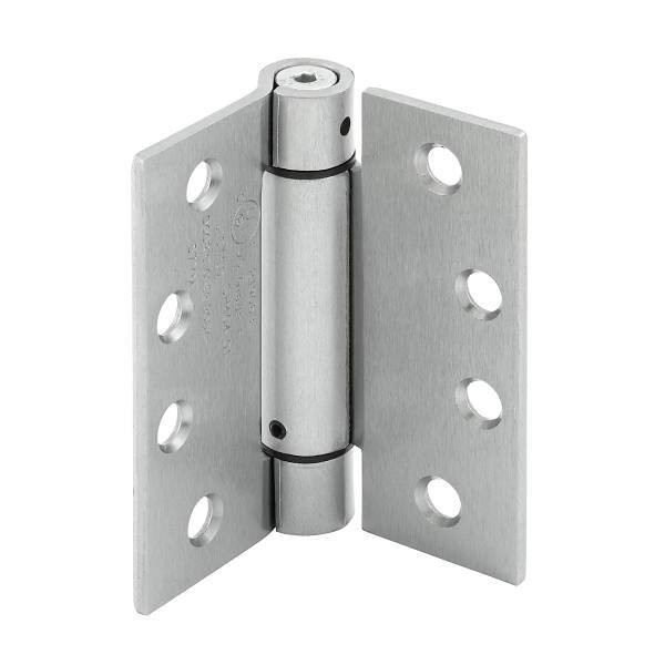 Prime-Line 4" Spring Door Hinge, Commercial, Satin Nickel Package Of 3