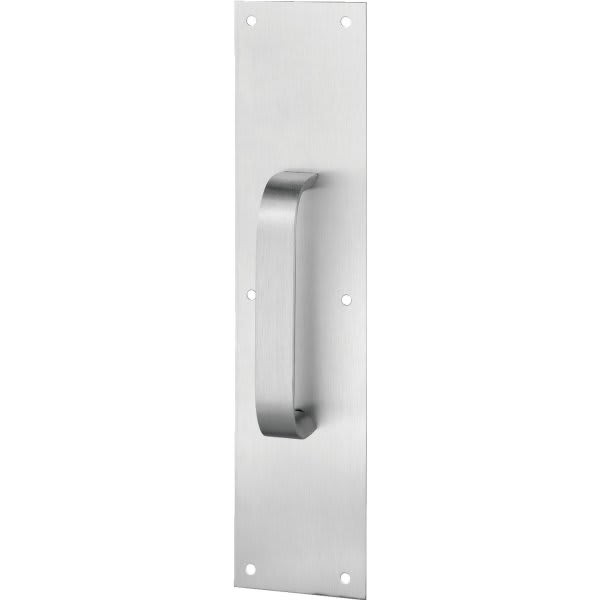 Rockwood 4 In Stainless Steel Pull Plate W/ 6 In Center To Center (Stainless Steel)