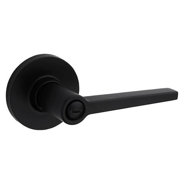 Kwikset Daylon Matte Black Bed/Bath Privacy Door Lever