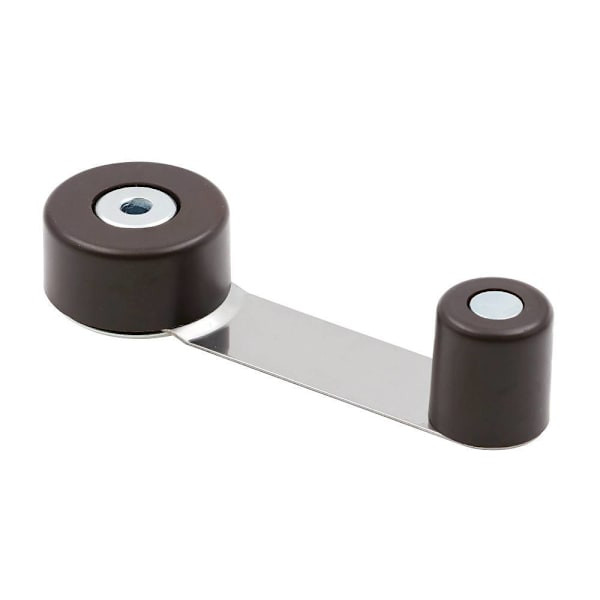 Prime-Line Door Stop Pivot Revolving Stop And Bumper, Brown