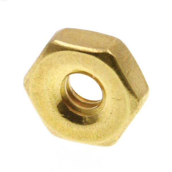 Prime-Line Machine Screw Hex Nuts #6-32 Solid Brass Package Of 50