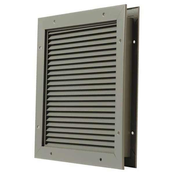 NGP Door Partition Louver, Gray, Visible Blade Area 23-1/4" H X 23-1/4" W