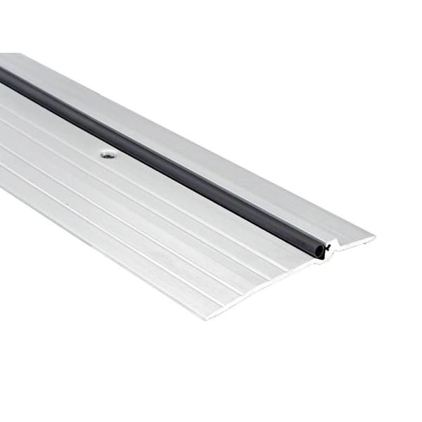NGP ADA Compliant Bumper Threshold, Vinyl, 1/2" X 5", Mill Aluminum 48"