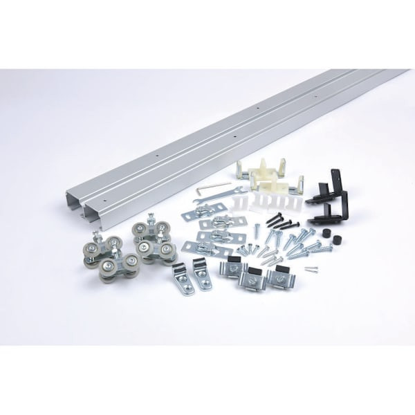 NGP Aluminum By-Pass, Top Mount, Two Door Track System, 250lbs, 72"