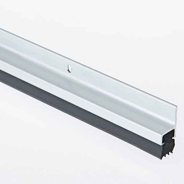 NGP Weatherstrip, Metal With Neoprene Seal, Anodized, 96"
