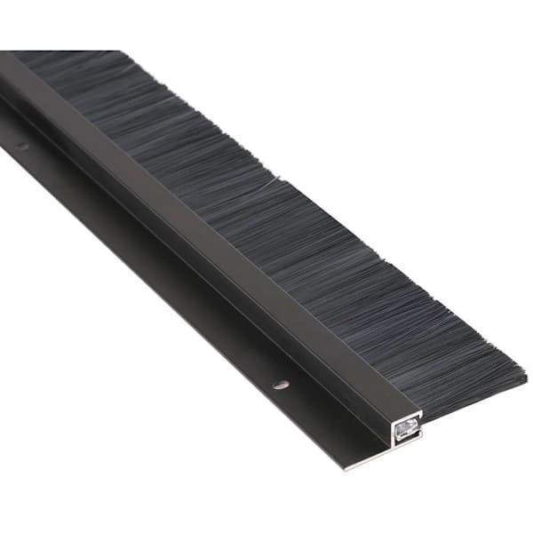 NGP Door Sweep With 1-3/4" Black Nylon Brush Seal, Dark Bronze, 48"