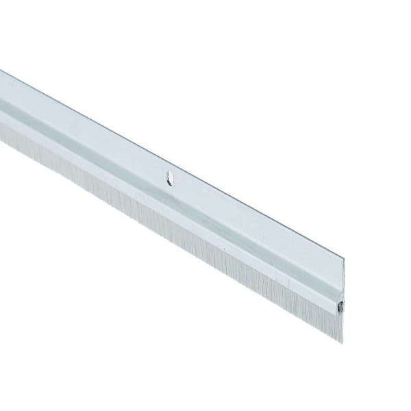 NGP Door Sweep With 1/2" Grey Nylon Brush Seal, Anodized, 48"