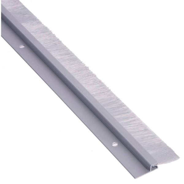 NGP Door Sweep With 1" Grey Nylon Brush Seal, Anodized, 96"