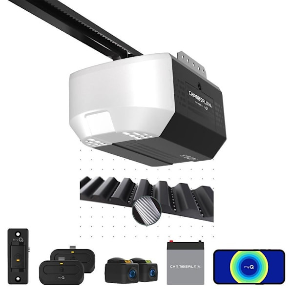 Chamberlain 1/2 HP Belt Drive Opener With Battery Backup And Myq Connectivity