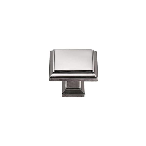 Seasons Accent 1" Modern Square Cabinet Knob, Polished Chrome, Package Of 5