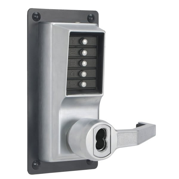 Dormakaba Exit Trim Lever Lock, Corbin Russwin 6-Pin Lfic Prep, Satin Chrome