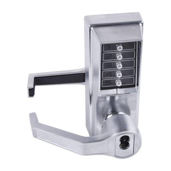 Dormakaba Cylindrical Lever Lock, Schlage Fsic Prep, Less Core, Satin Chrome