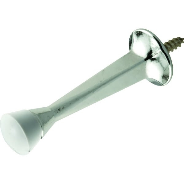 3 In Diecast Rigid Door Stop W/ Rubber Tip (10-Pack) (Chrome)