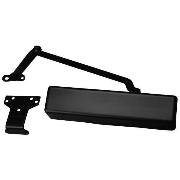 Lcn Black Regular Arm Metal Cover With 62pa Shoe Door Closer