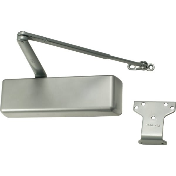 Lcn Satin Chrome Regular Arm Door Closer With Pa Shoe Closer And Metal Cover