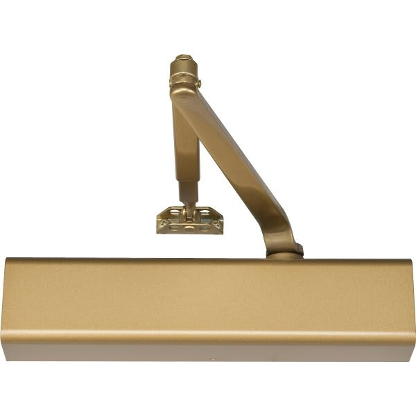 Norton Satin Brass Tri-Packed Regular Parallel Non-Hold Open Door Closer