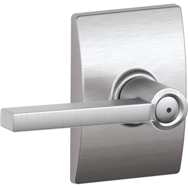 Schlage Latitude F Series Lever With Century Trim, Privacy, Grade Aaa, Satin Chrome