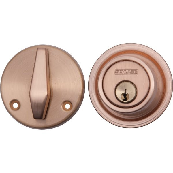 Schlage B500 Backset Keyed Deadbolt (Satin Bronze)
