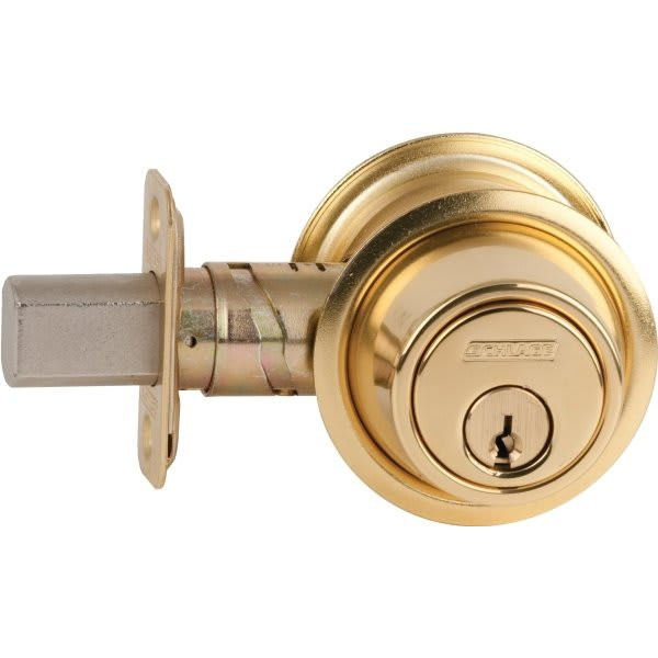 Schlage B500 Keyed Alike 6-Pin Cylinder Deadbolt (Bright Brass)