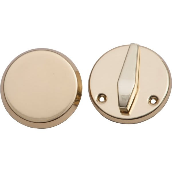 Schlage B581 Thumbturn Door Bolt W/ Outside Blank Plate (Bright Brass)