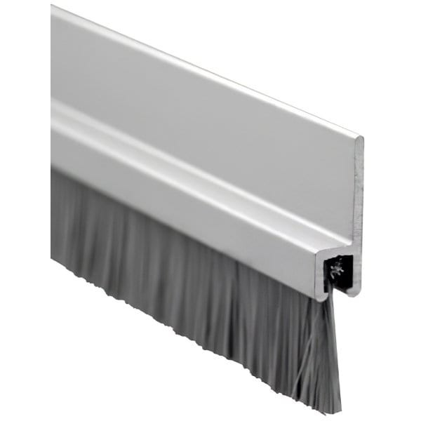 Pemko 18062cnb36 Clear Aluminum Brush Seal Meeting Stile With Gray Brush Insert