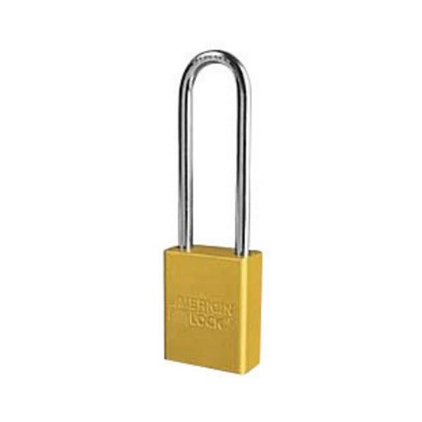 American Lock 1-1/2 X 3/4 In Aluminum Safety Lockout Padlock (Yellow)
