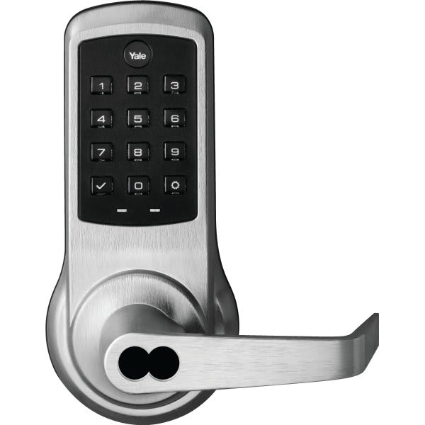 Accentra Nextouch Lockset, Pushbutton Key Pad, No Radio, Chrome Finish, Sfic Interchangable Core