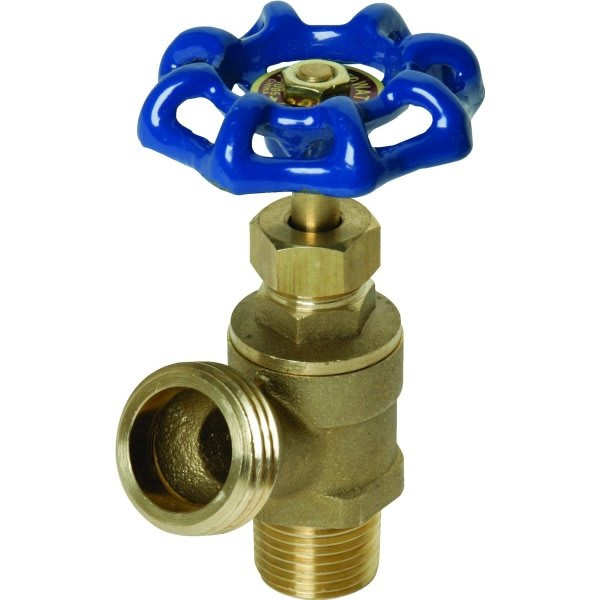 Watts 3/4" Mip Brass Boiler Drain, 2-1/8w X 3-9/16"H