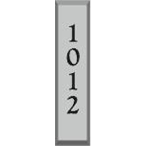 Custom Engraved Self-Adhesive Mailbox Placards, Vertical Numbers