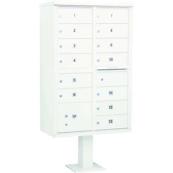 Salsbury Industries Cluster Mailbox, 13 Boxes, White