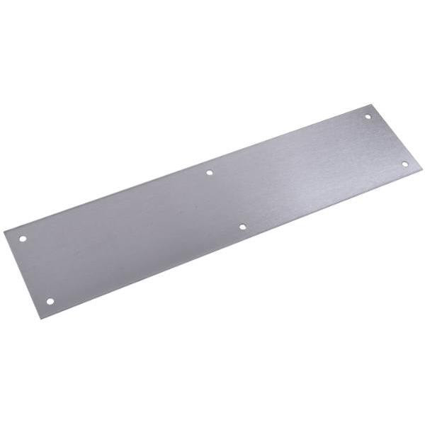 Ives Kick Plate, Satin Stainless Steel, Countersunk Holes, 8 Inches X 34 Inches