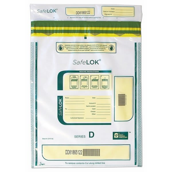 Control Group Clear Plastic Tamper-Evident Deposit Bag 12 X 16inch Pack Of 100