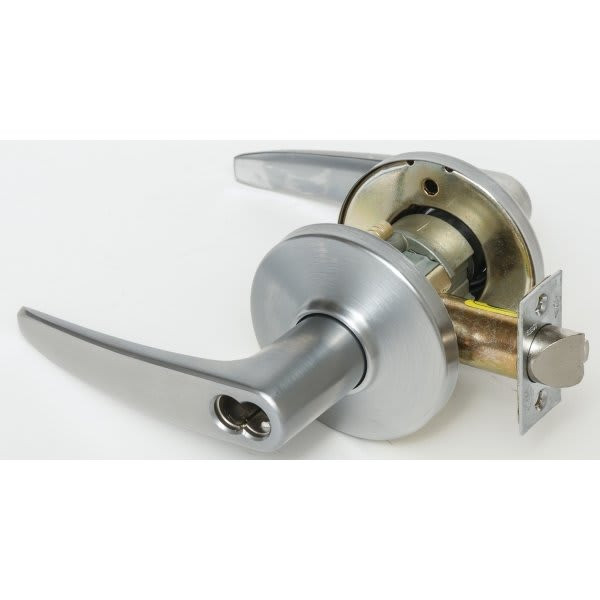 Best 9k Series Storeroom Curved Return Lever W/ Keylock (S. Chrome)