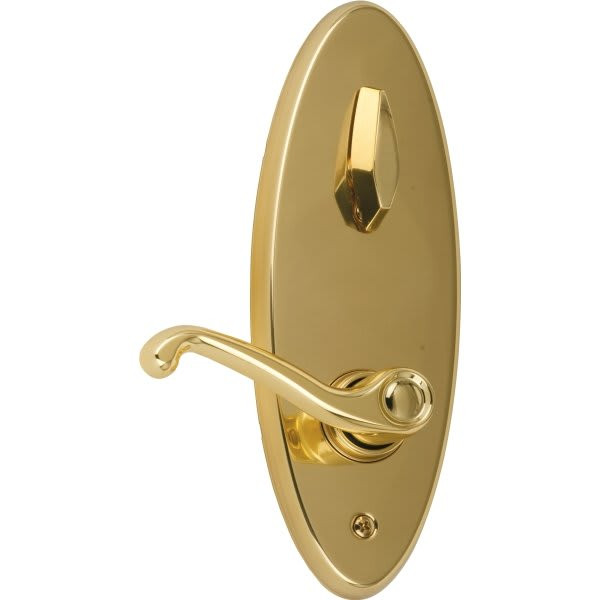 Schlage S Series Right-Handed Bright Brass Entrance Lever Lockset