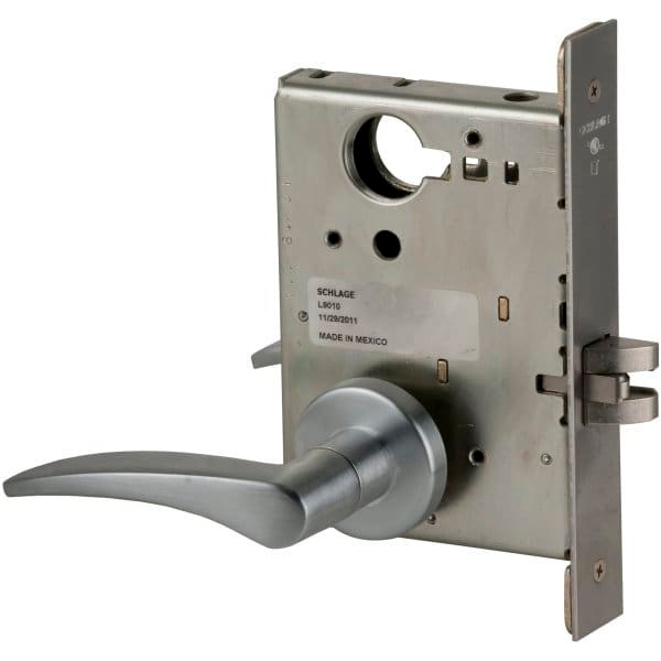 Schlage Satin Chrome Left-Handed 12a Passage Mortise Lock