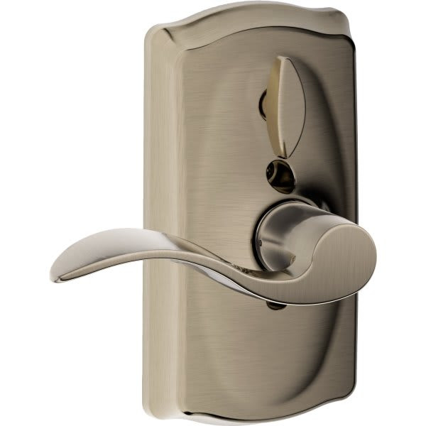 Schlage F Series Keypad Lever, Grade 2, Antique Nickel