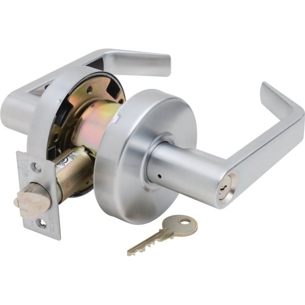 Accentra Cylindrical Storeroom Lever Lockset, 2-3/4" Backset, Certified Ansi/Bhma A156.5 Grade 2